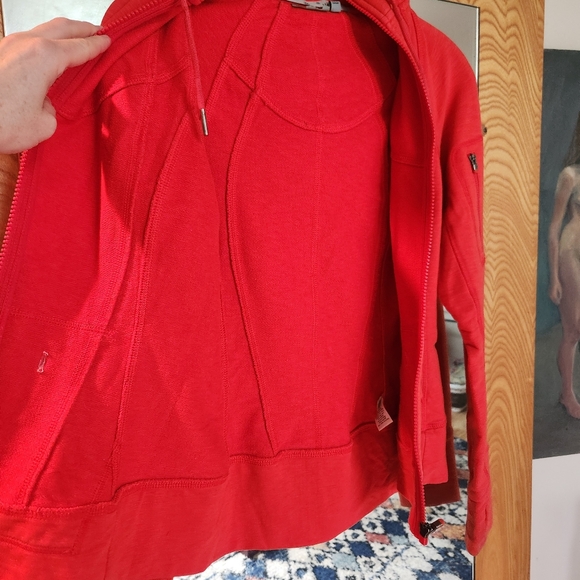 Athleta Zip Up Hoodie, Full Length XXS, red - Picture 11 of 12